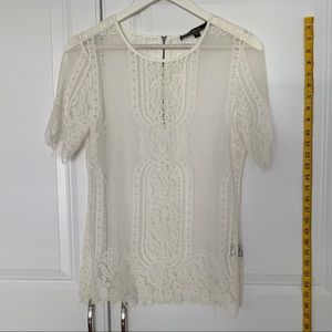 Off white lace top